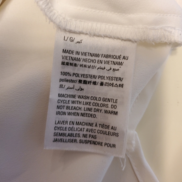 Bar III - White Sleeveless Blouse - L - Picture 6 of 7